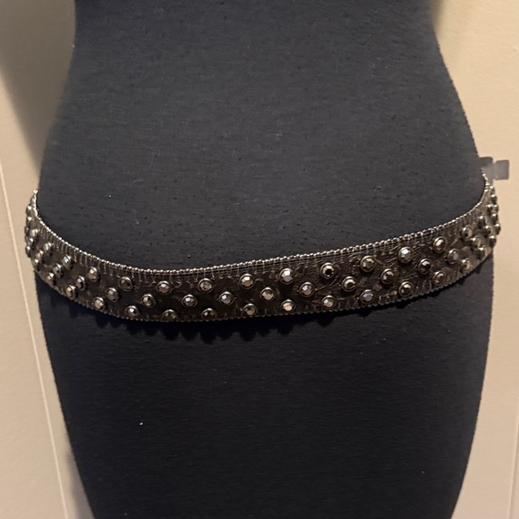 Large Genuine Leather Studded Black Designer Belt Western Cowboy Country main image 6
